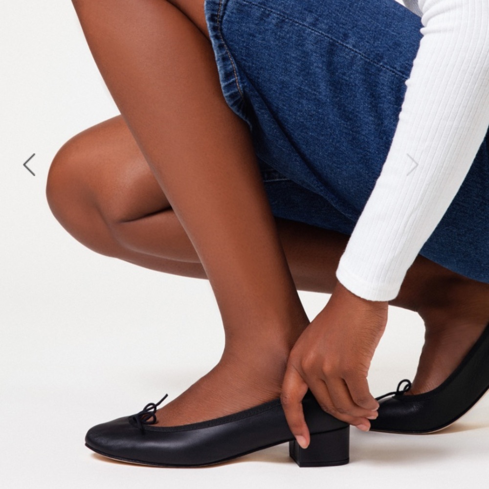 NEW Repetto Black Camille Heels Size 38